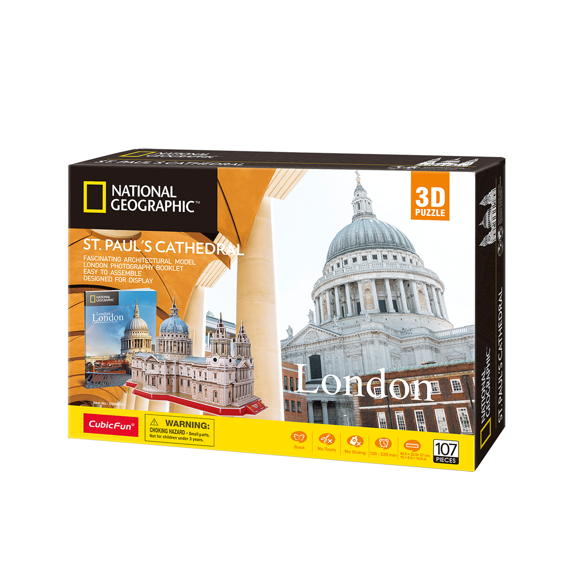 Jeu Construction National Geographic Puzzle 3D CubicFun Tower Bridge London - 120 Pièces National Geographic Maquette Architecture Tower Bridge Londres